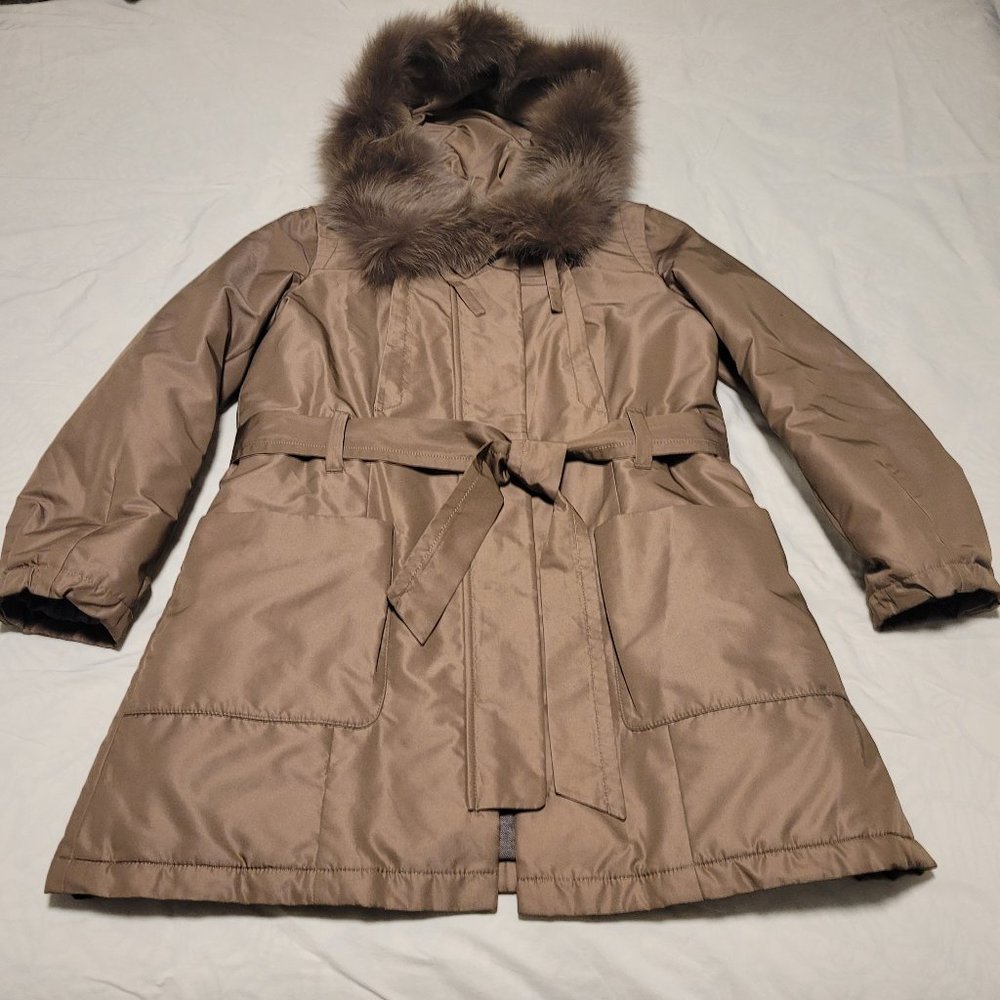 SJ SJ Fur Trimmed Hooded Parka Size M